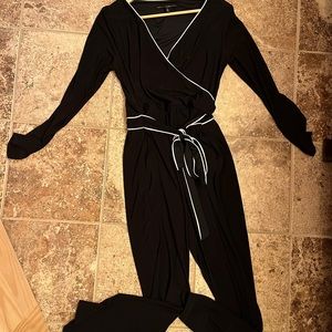 WHBM jumpsuit, black and white, medium